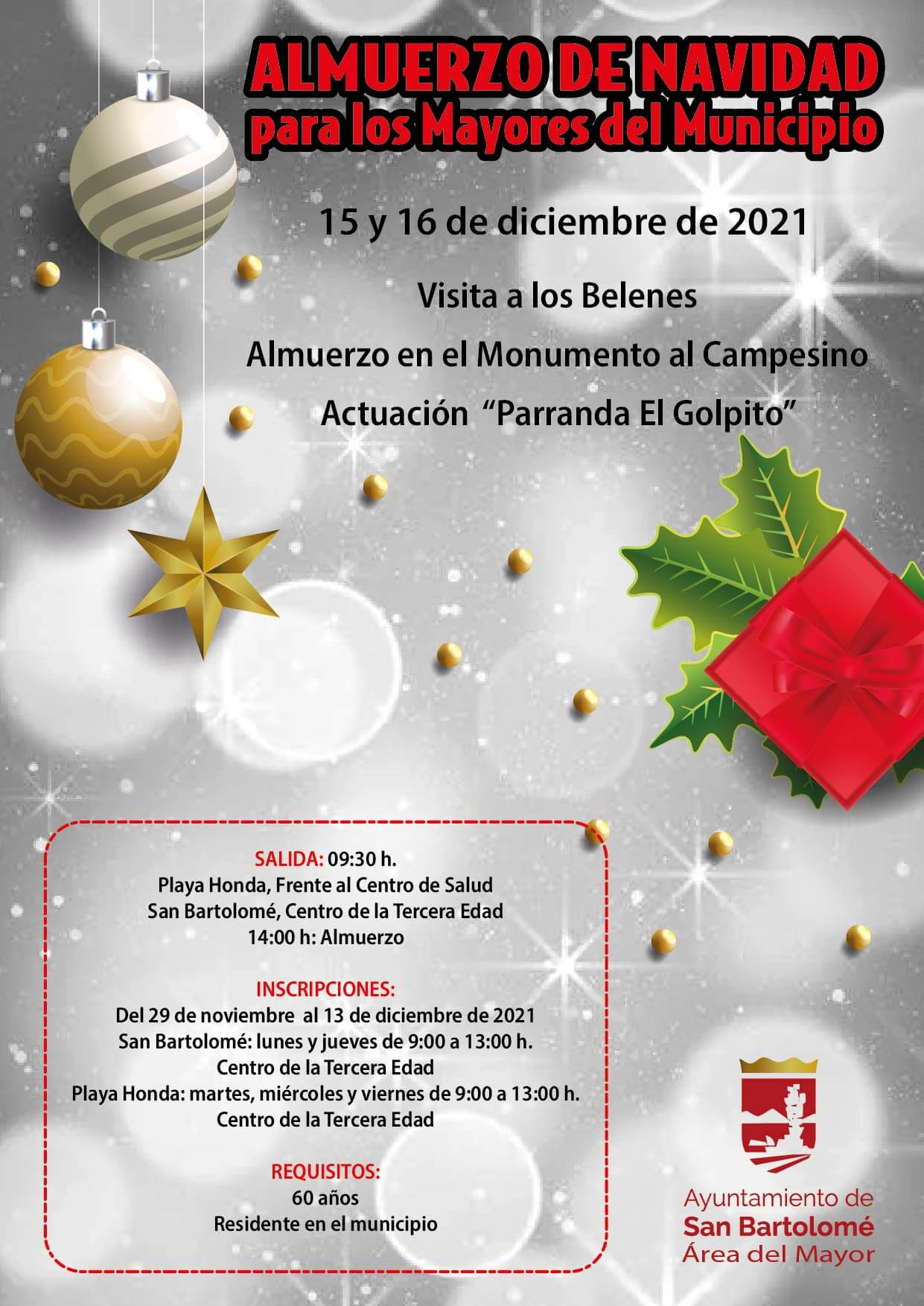 ALMUERZO DE NAVIDAD PARA LOS MAYORES DEL MUNICIPIO