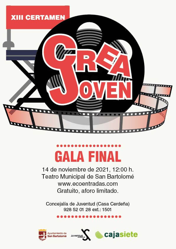 El 14 de noviembre se entregarán en la Gala Final los premios a los cortometrajes ganadores del XIII Certamen Crea Joven