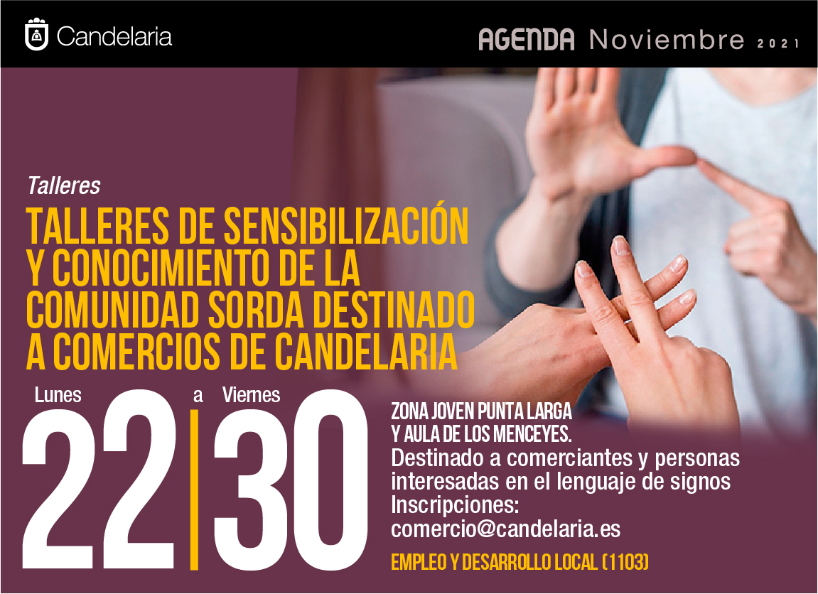 Talleres de sensibilización y conocimiento de la comunidad sorda para los comercios de Candelaria – Candelaria