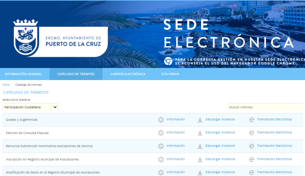 Actualizado el registro de entidades ciudadanas municipales