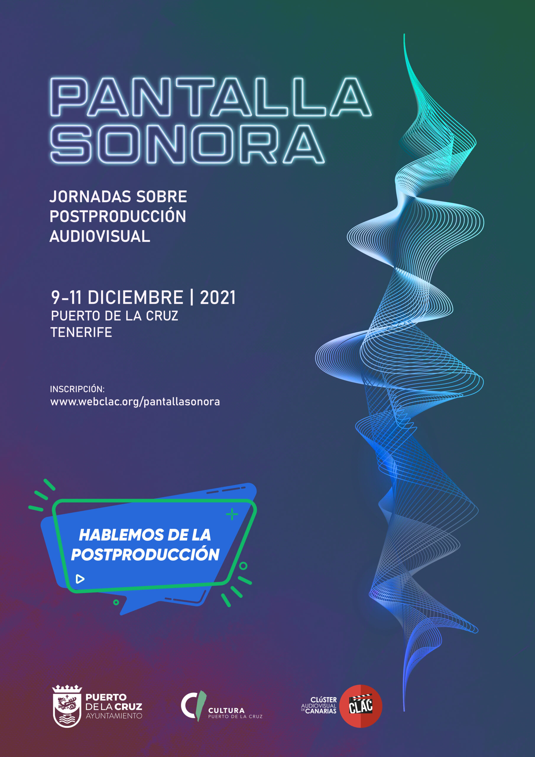 El Ayuntamiento de Puerto de la Cruz y el Clúster Audiovisual de Canarias organizan las jornadas ‘Pantalla sonora’ sobre postproducción audiovisual