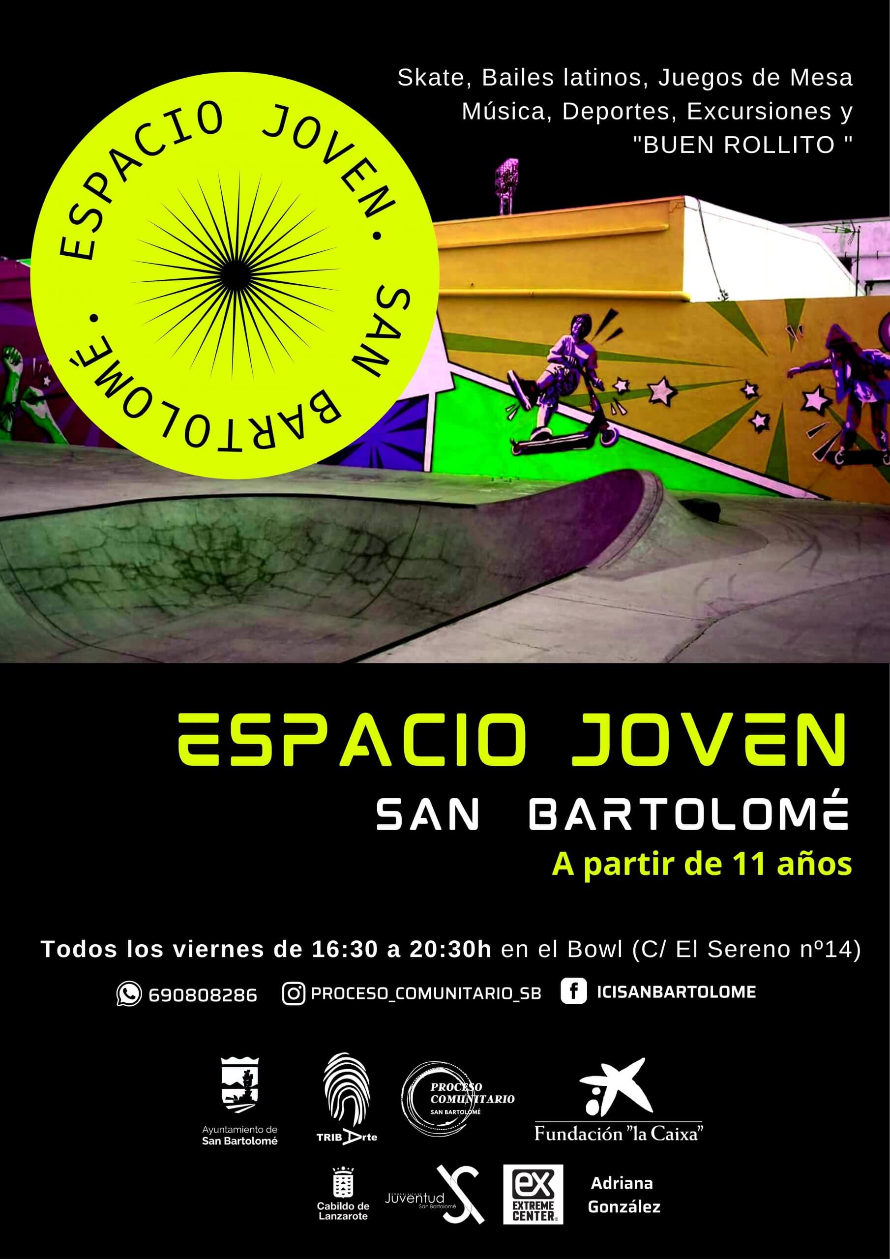 Comienza el viernes la 2ª temporada de “Espacio Joven San Bartolomé”