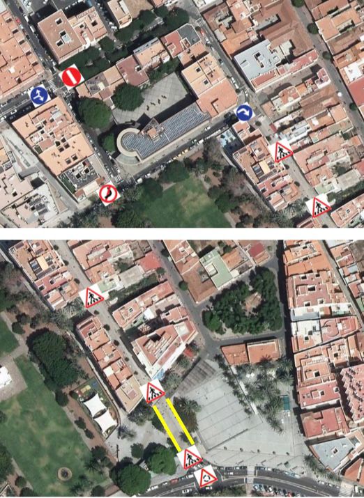 Corte de vía y desvío provisional del tráfico rodado en la Avenida de Colón del 15 al 23 de febrero