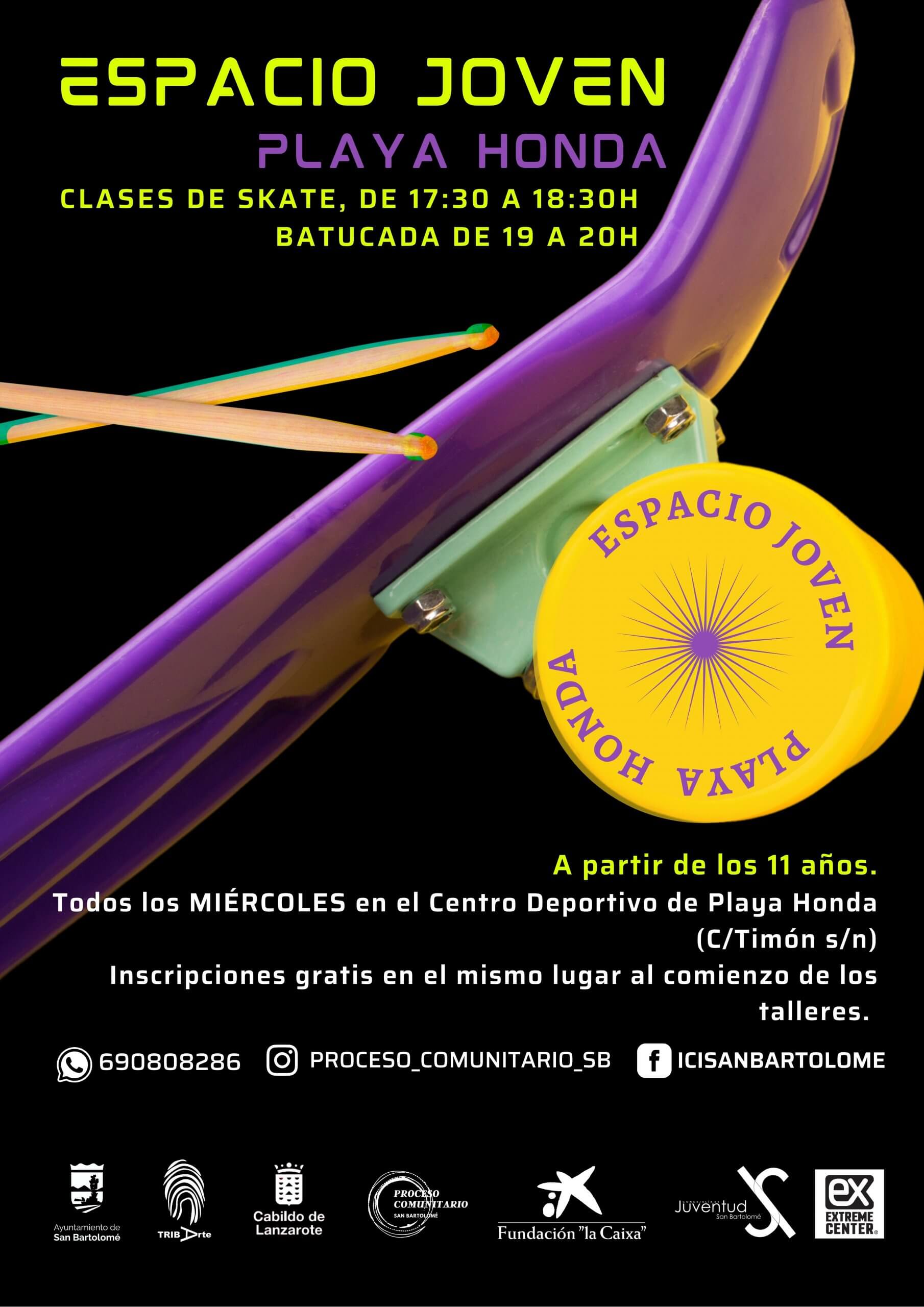Espacio Joven en Playa Honda, todos los miércoles en el Centro Deportivo de Playa Honda