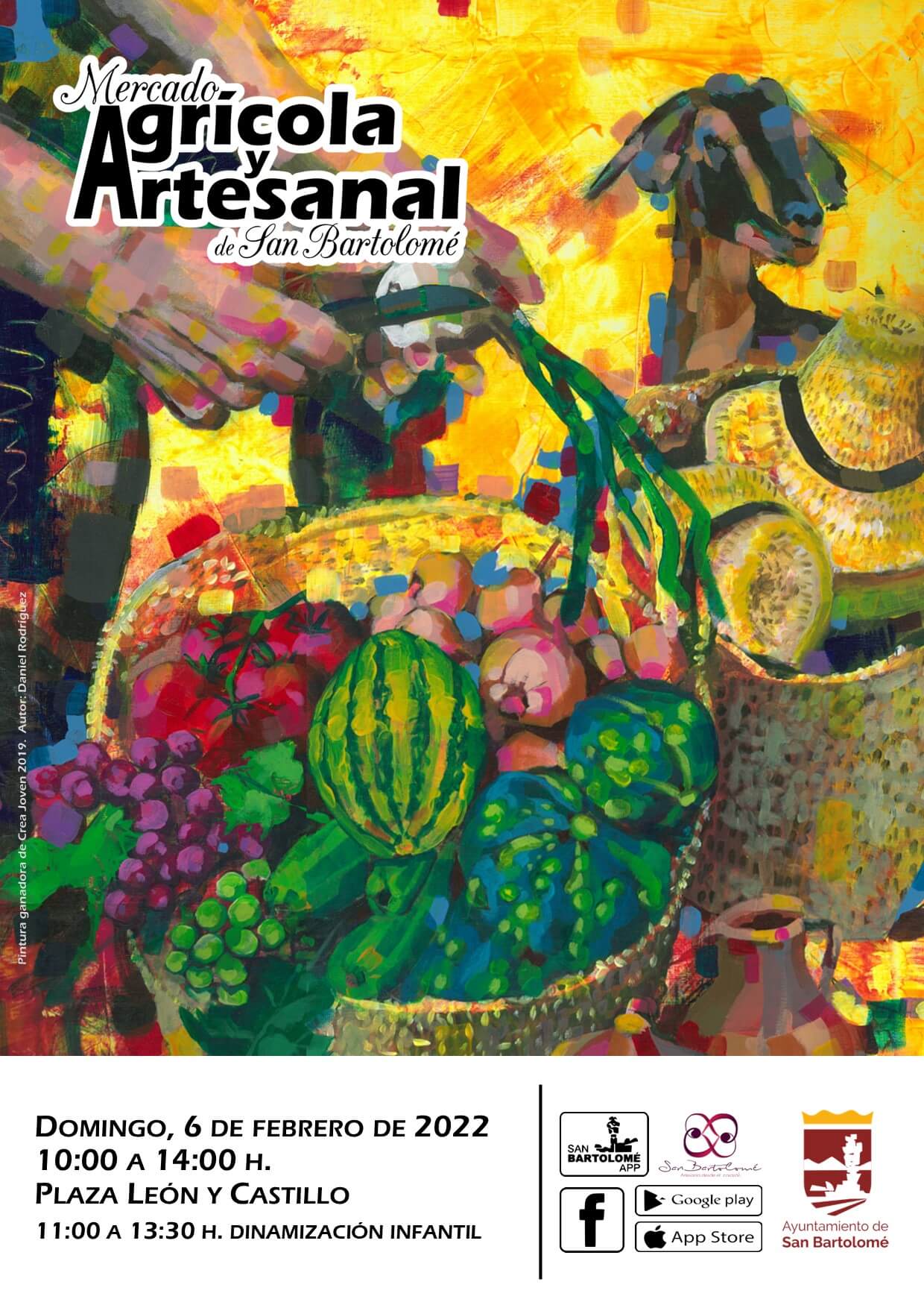 Mercado Agrícola y Artesanal de San Bartolomé el 6 de febrero de 10.00 a 14.00 horas en la Plaza León y Castillo