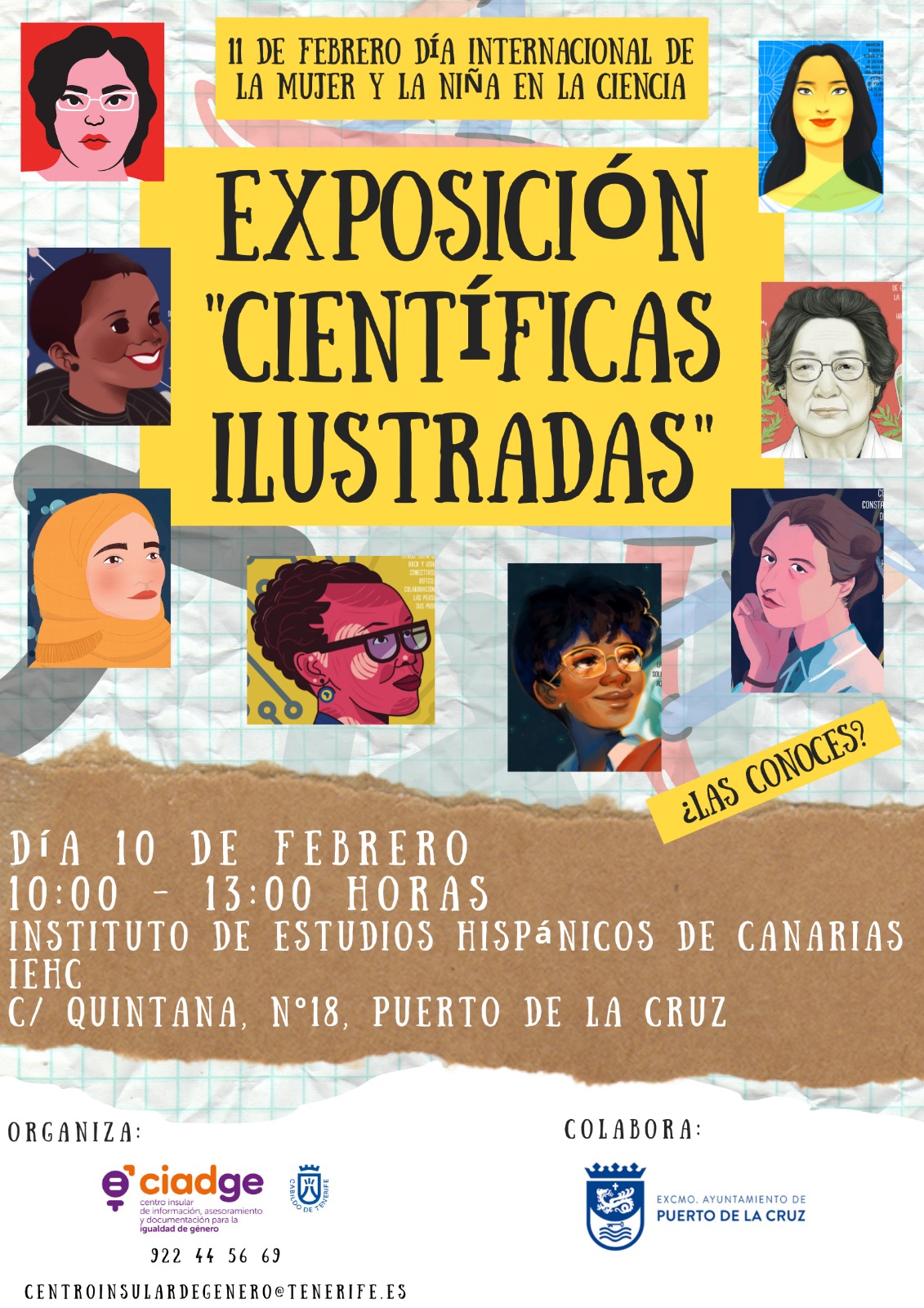Puerto de la Cruz colabora con la exposición ‘Científicas ilustradas’ que se abre este jueves 10