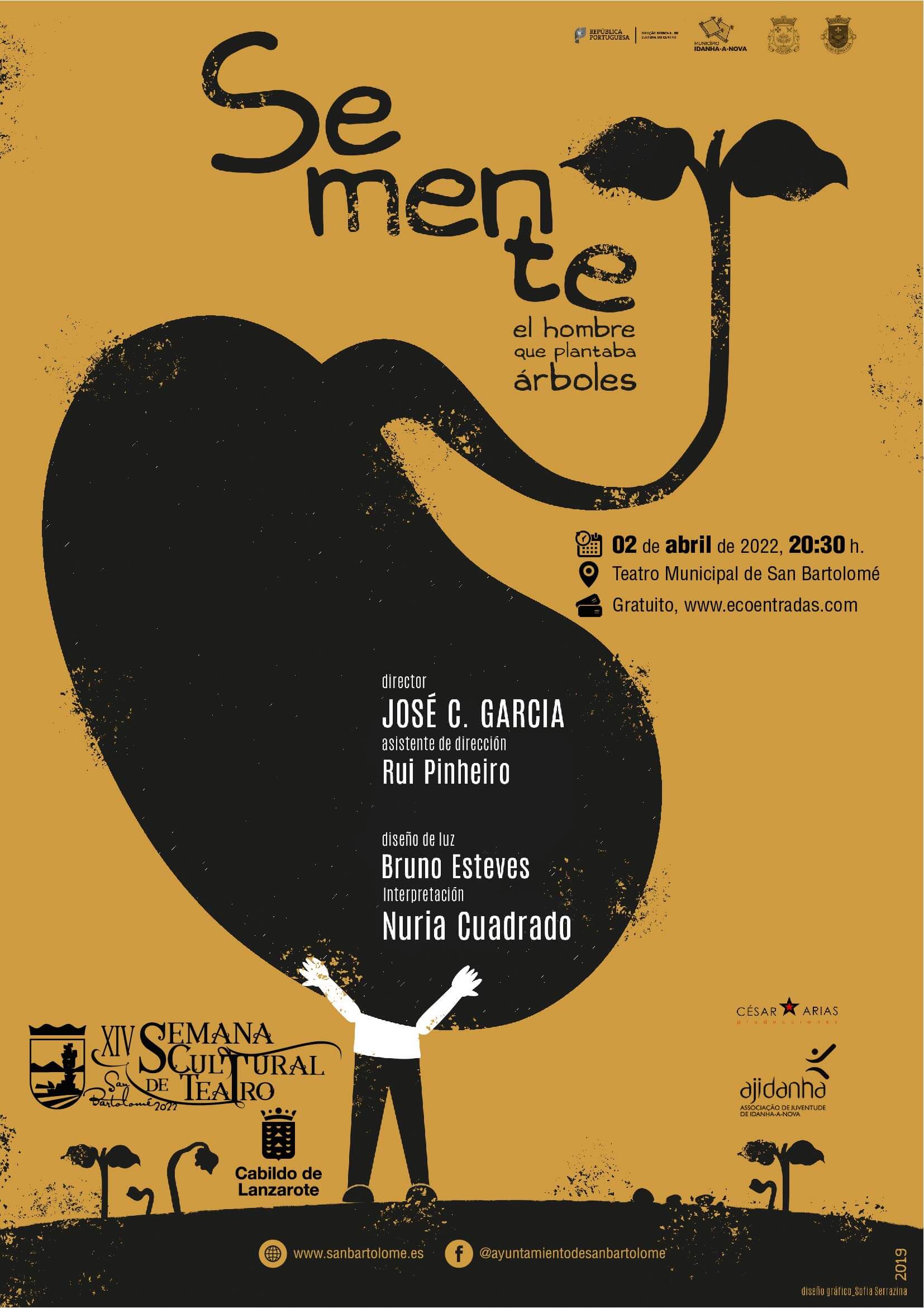 El Teatro de San Bartolomé acoge la representación de SEMENTE, a cargo de Ajidanha, el 2 de abril a las 20.30 horas