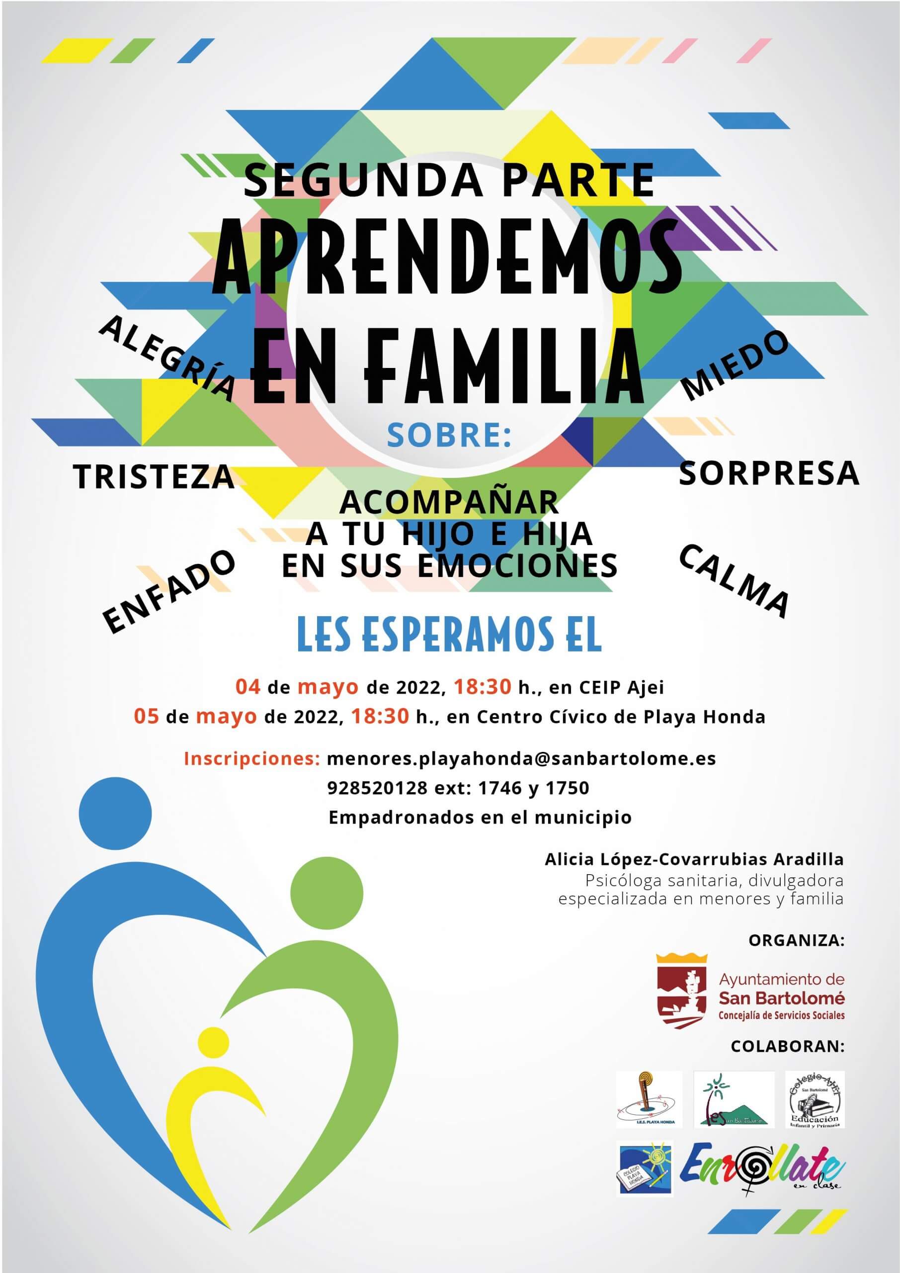AVISO: "Aprendemos en familia" se pospone para los días 4 y 5 de mayo