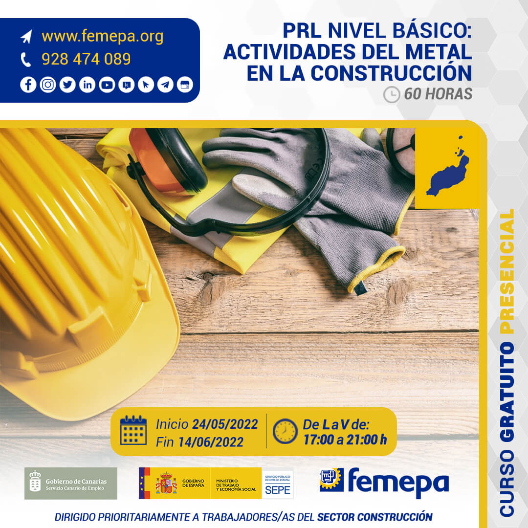 CURSO DE PRL NIVEL BÁSICO: ACTIVIDADES DEL METAL EN LA CONSTRUCCIÓN