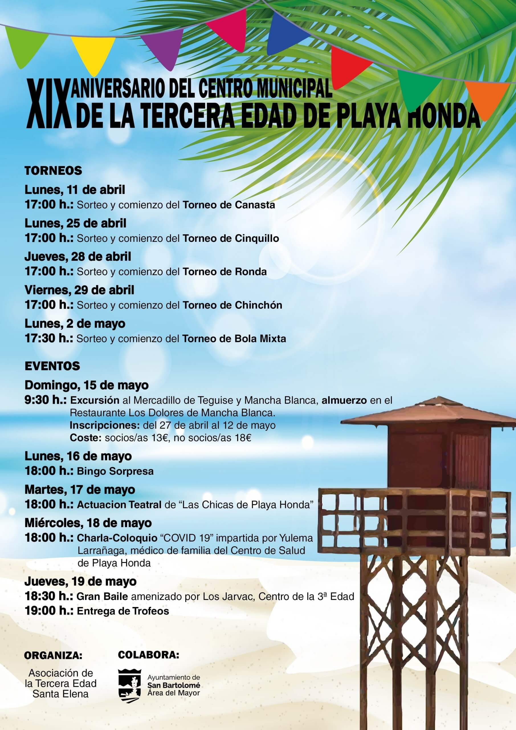 XIX ANIVERSARIO DEL CENTRO DE LA TERCERA EDAD DE PLAYA HONDA