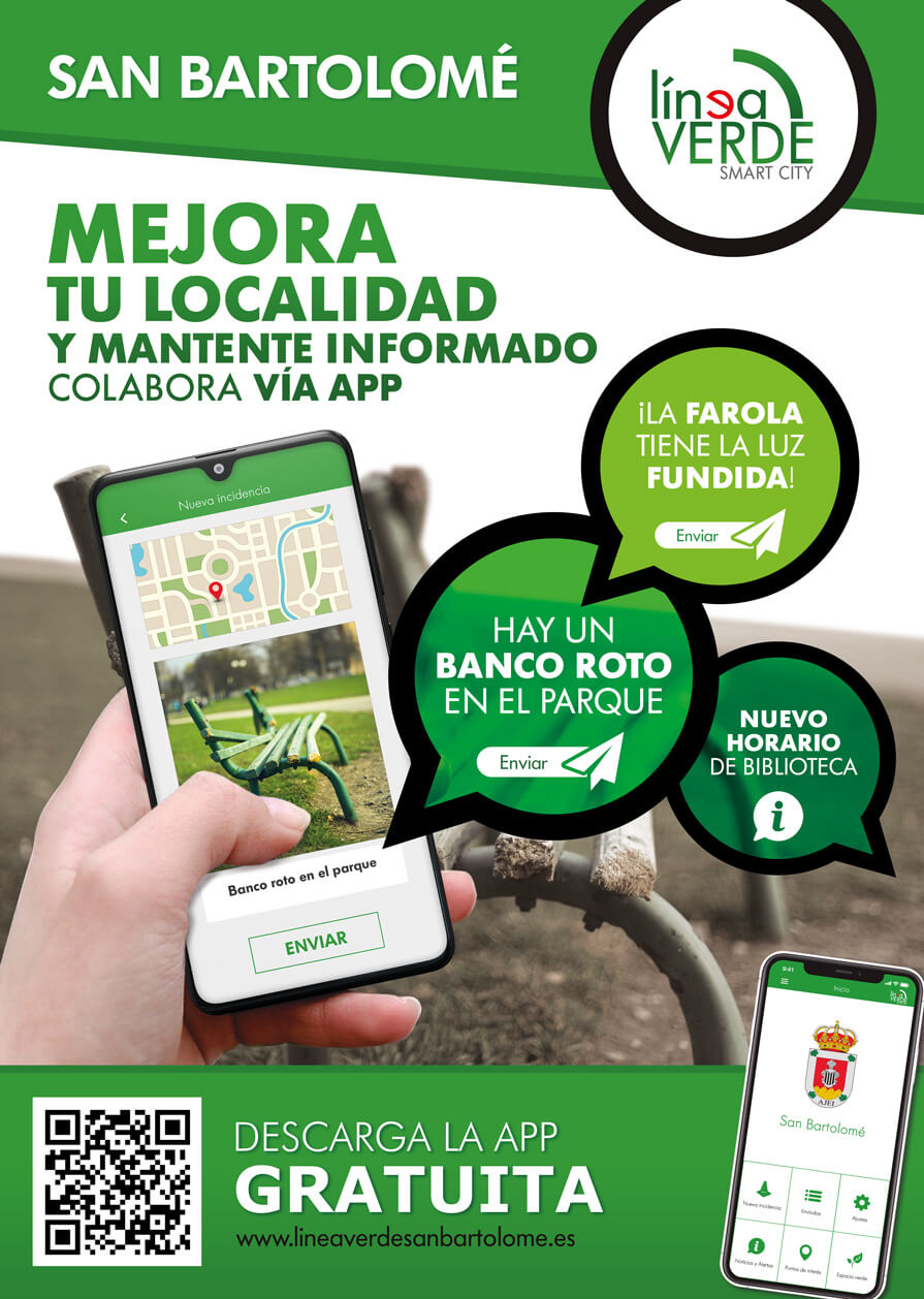 El Ayuntamiento de San Bartolomé ha solucionada más de 4.300 incidencias gestionadas a través del servicio LÍNEA VERDE