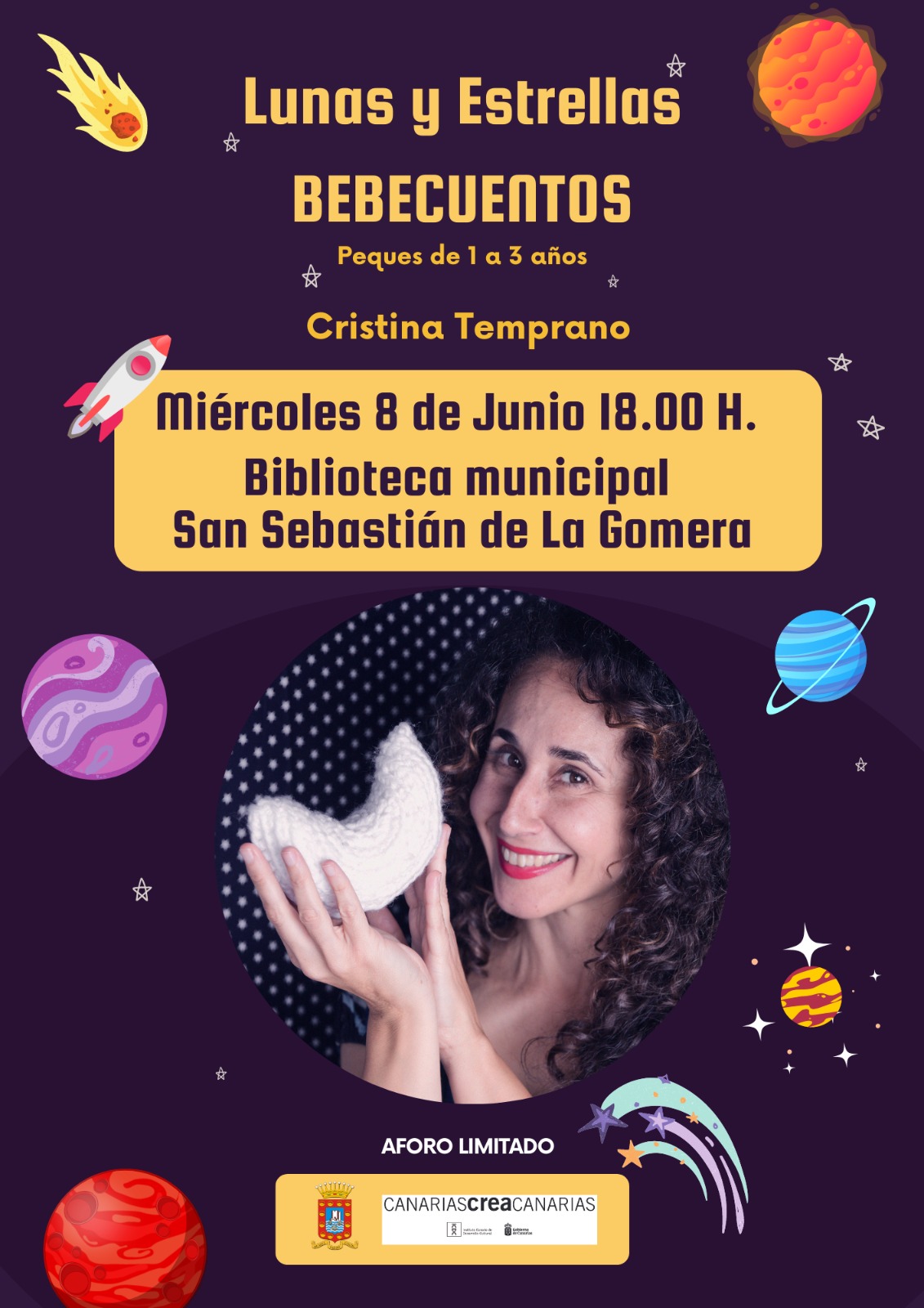 El bebecuentos ‘Lunas y estrellas’ llega este miércoles a San Sebastián de La Gomera
