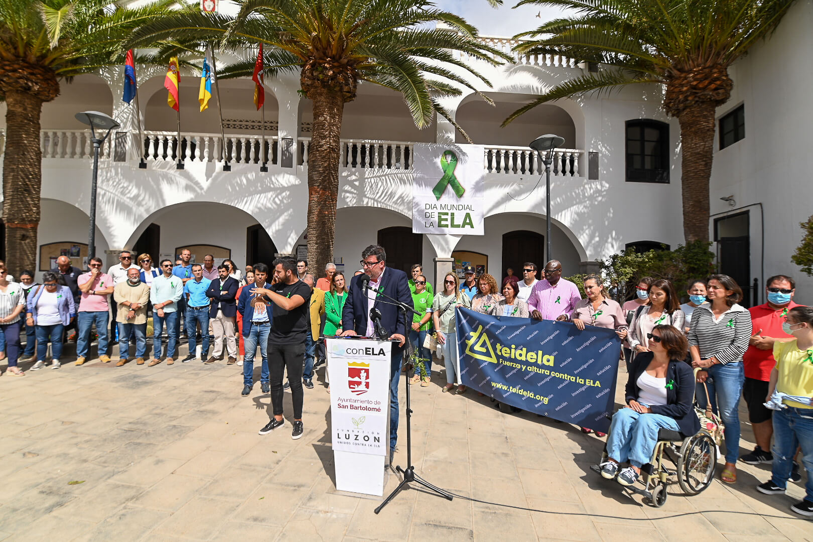 San Bartolomé visibiliza la lucha contra la ELA