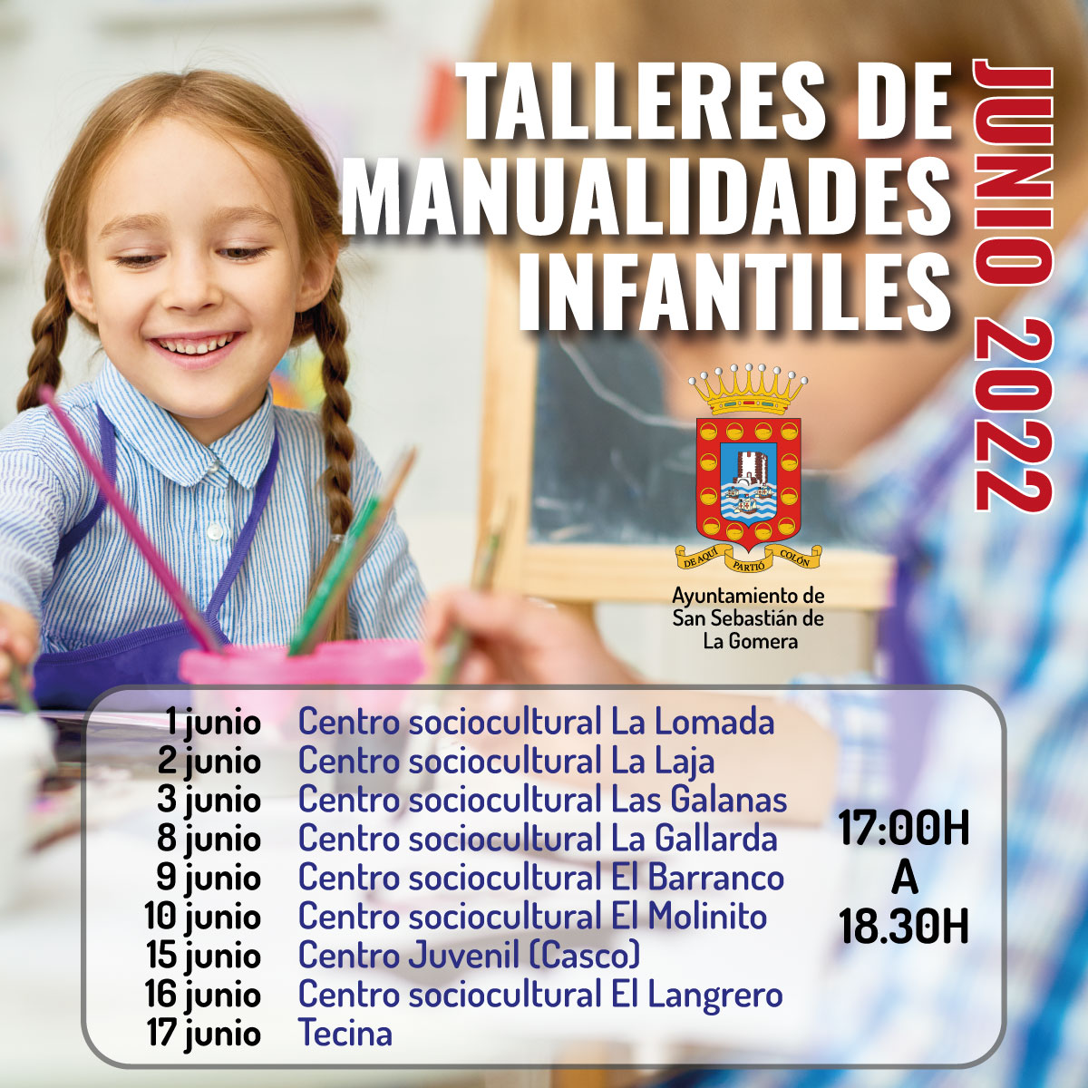 San Sebastián de La Gomera continúa con los talleres de manualidades infantiles en los barrios