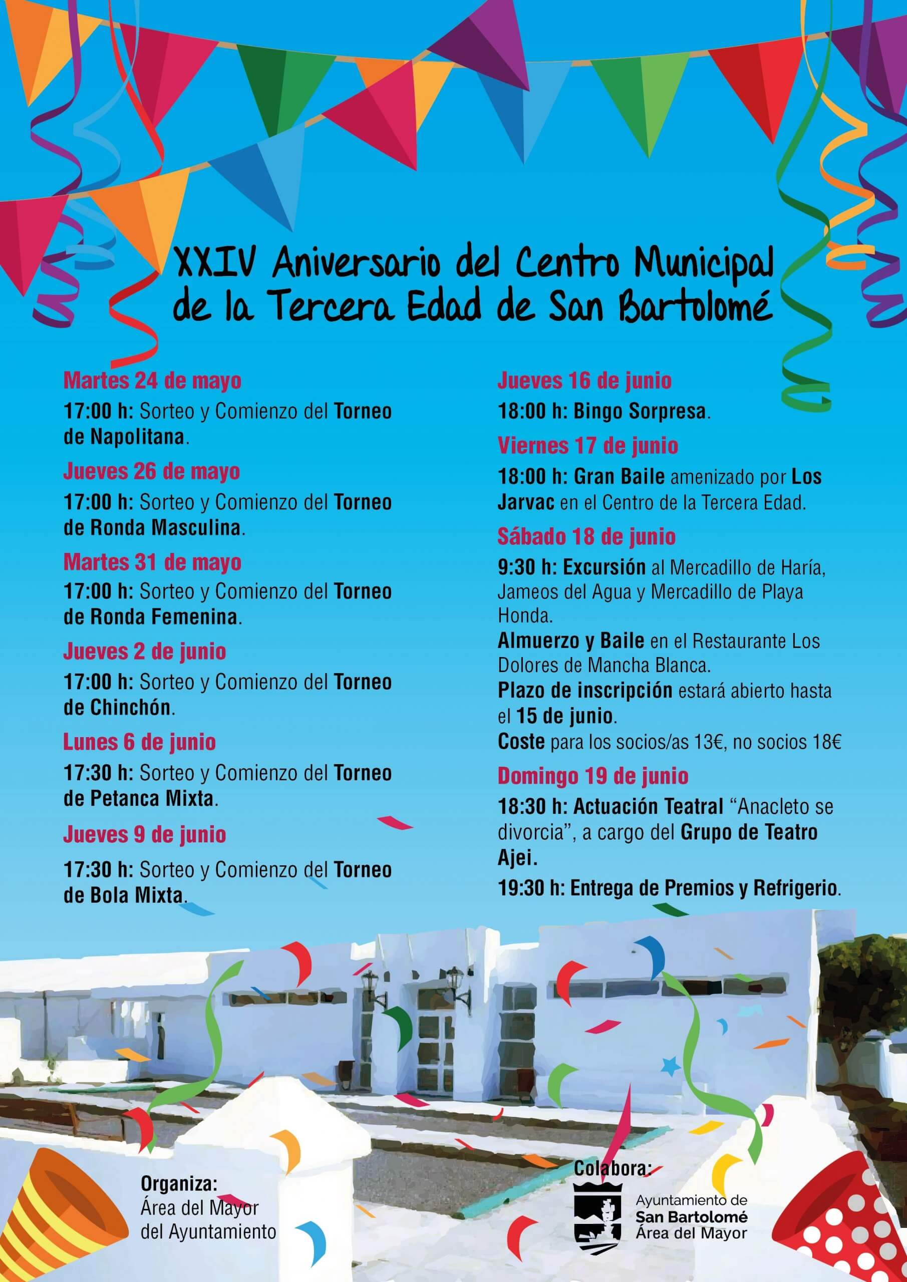 XXIV ANIVERSARIO DEL CENTRO MUNICIPAL DE LA TERCERA EDAD DE SAN BARTOLOMÉ
