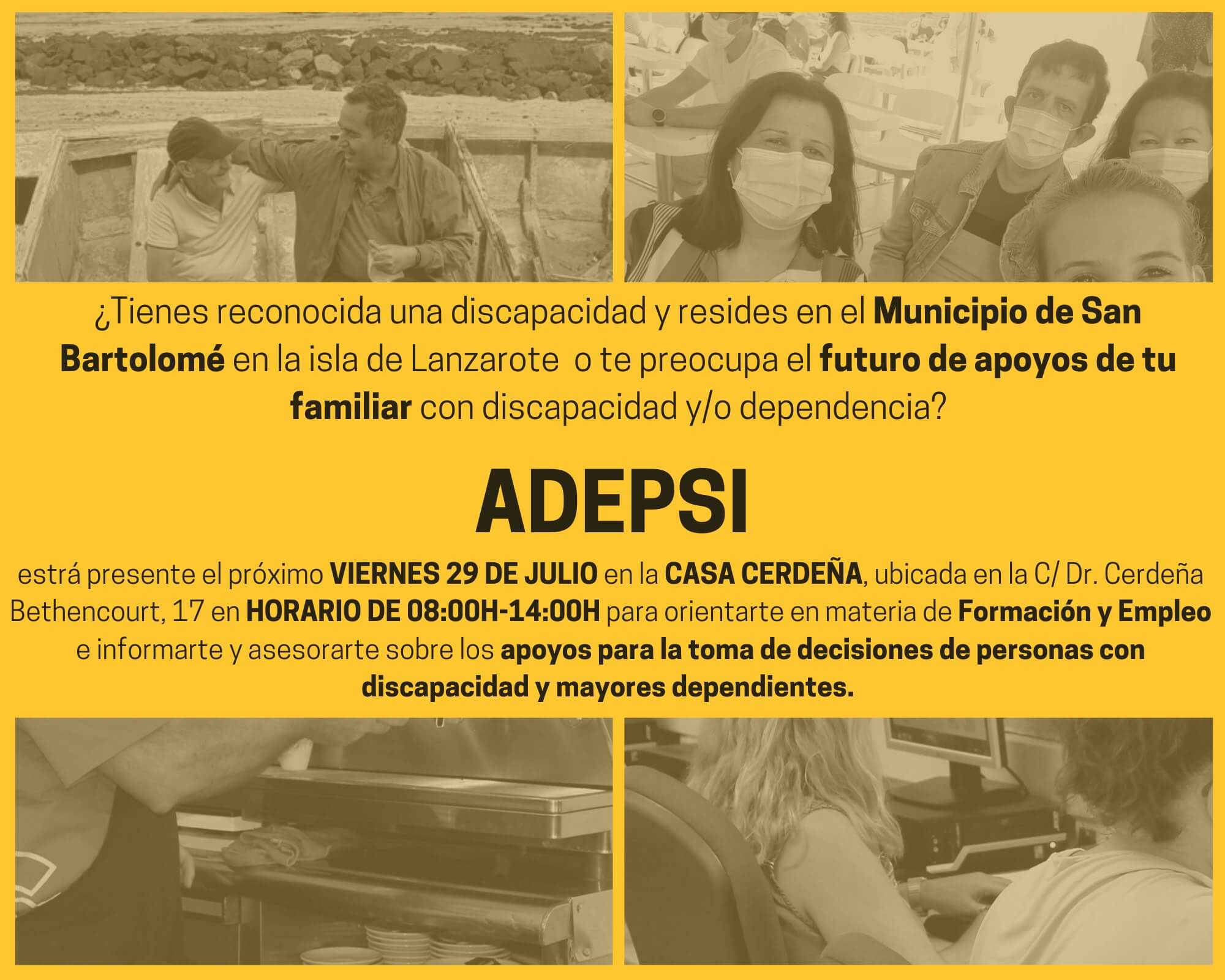 ADEPSI proporciona información a las familias y afectados con dependencia o discapacidad